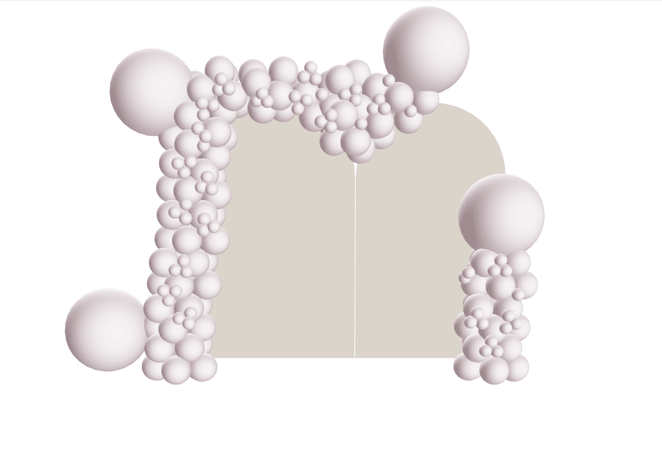 Arch with Two Wall Backdrops