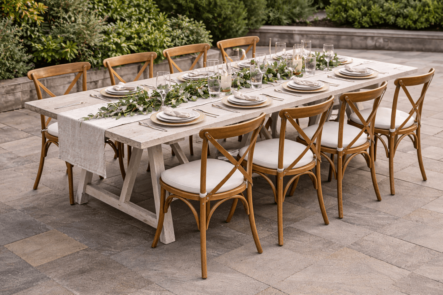 Mesa Rectangular + Sillas Crossback – imagen 2