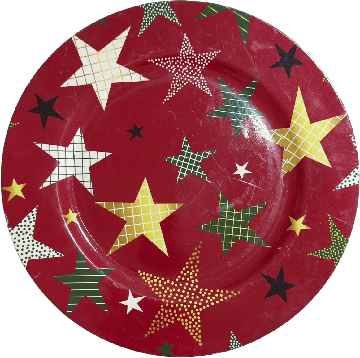 Platón Rojo Estrellas